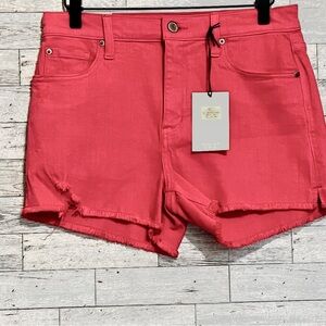 Cosmic Blue Love Raw Edge Hem Shorts - Size 27 / Color - Watermelon/ NWT‎